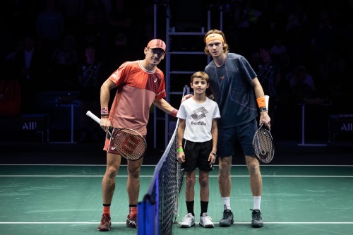 AS Mantaise Tennis Padel novembre 2023 Baptiste HENRY avec Alex DE MINAUR et Andrey RUBLEV