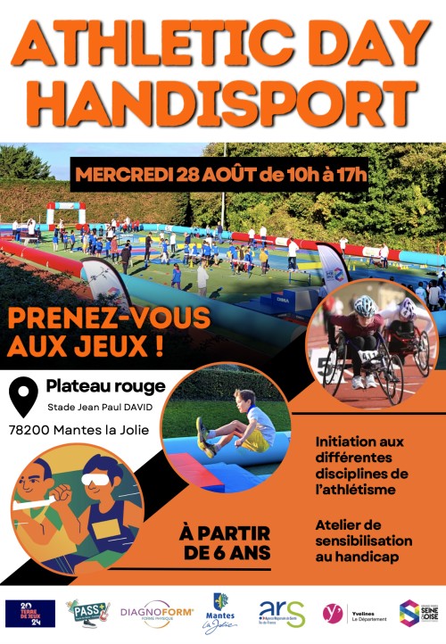 Affiche athletic day handisport 28 août 2024