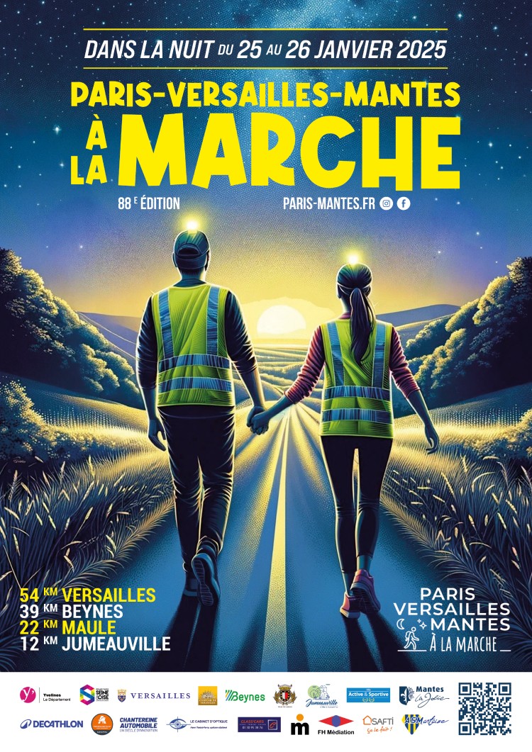 Affiche Paris Versailles Mantes à la marche 2025