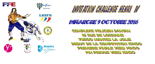 Challenge escrime Henri 4 2016 mantes la jolie